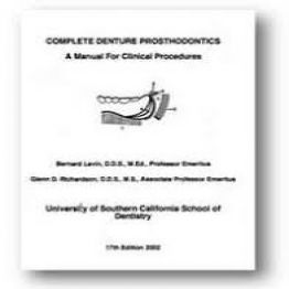 Complete Denture Prosthodontics-A manual for Clinical Procedures, 17th edition, 2002