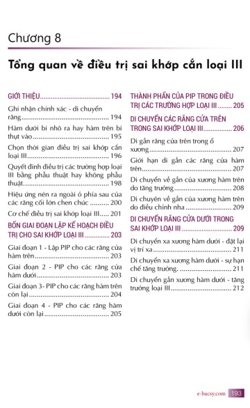 Chương8 Tổng quan về điều trị sai khớp cắn hạng III.